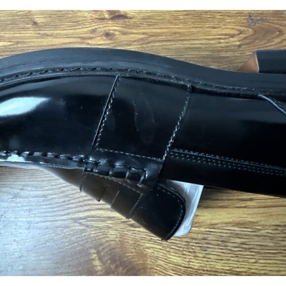 Nunn Bush Shoes Mens 9W Lincoln Penny Loafers Black Leather Casual 85538-009 - Picture 6 of 11